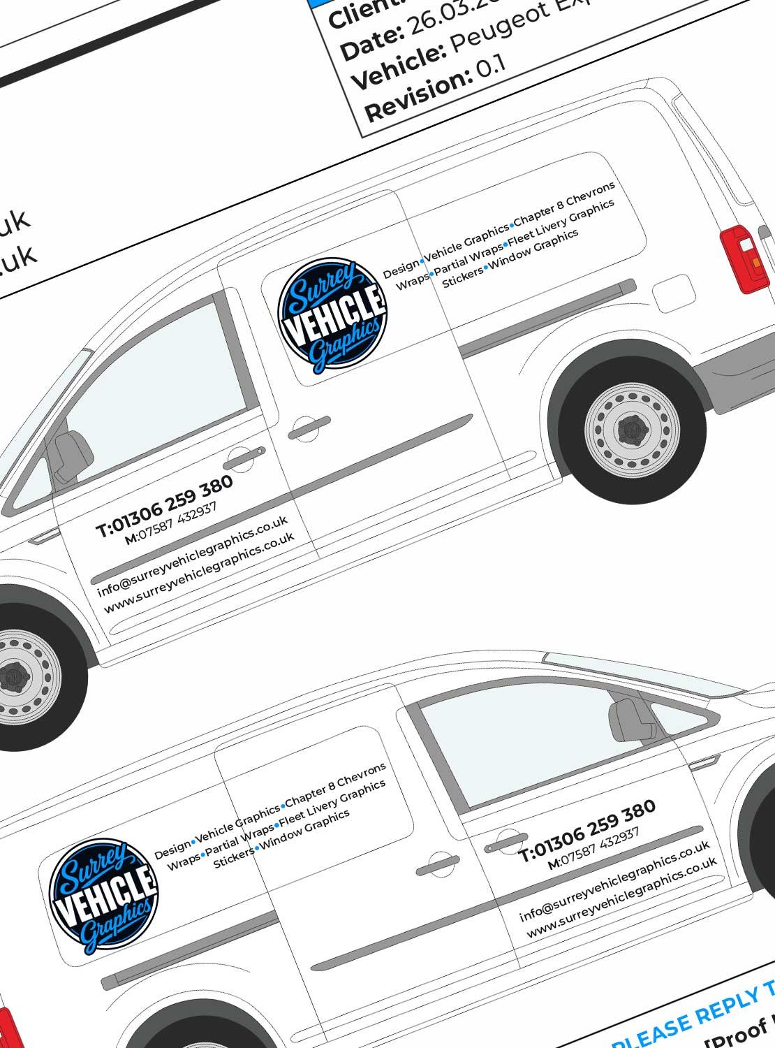 Vehicle graphics design service in Surrey