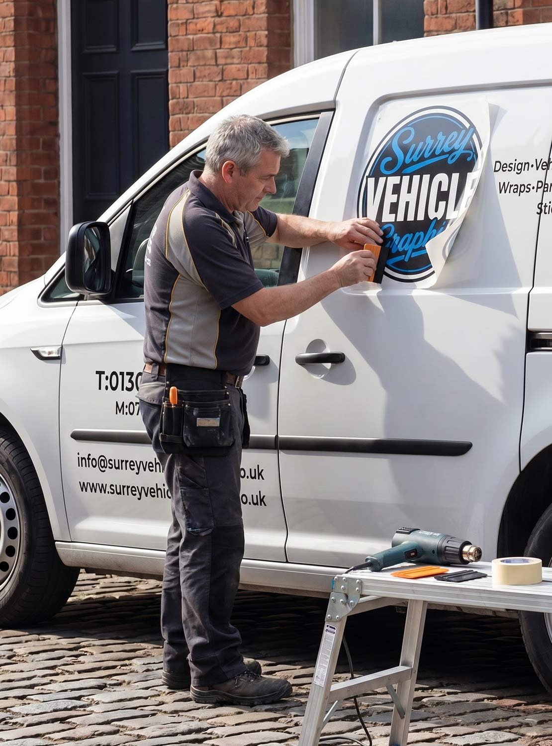 Van graphics installation in Surrey